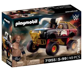 Playmobil WWE 71955 Zestaw do budowania The Rock Monster Truck / Zestaw do gry / Figurka The Rock