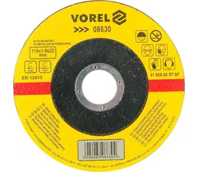 Tarcza tnąca Vorel Metal 115 mm / Tarcza tnąca / Średnica 115 x 22 mm / Grubość 1,0 mm