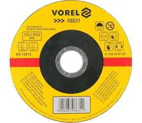Tarcza tnąca Vorel Metal 125x22x1,0 mm / Tarcza tnąca / Korund / Średnica 125 mm