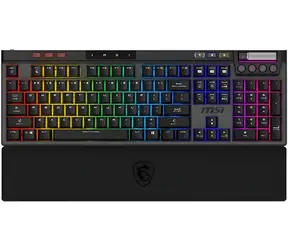 MSI Strike Pro W Silent / Klawiatura gamingowa / mechaniczna / Kailh Midnight Pro Silent / układ US
