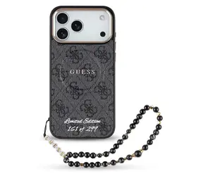 Guess PU 4G czarny / Pasek / MagSafe / iPhone 17 Pro Max