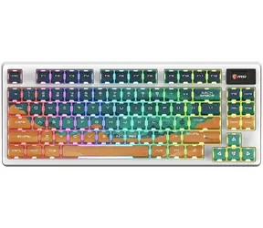 MSI FORGE GK600 TKL White Mars / Klawiatura gamingowa / przewodowa / układ US / podświetlana / 83 klawisze