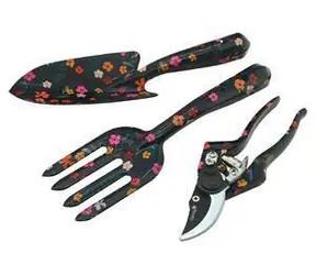 Zestaw narzędzi ogrodowych Garvia Dark Flowers 3 szt. / Zestaw narzędzi / Ogród