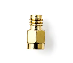 Adapter Nedis SMA RP-SMA(F) - SMA(M) złoty / Adapter / Styki złocone / 50 Ohm / 2 szt.