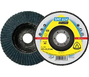 KLINGSPOR SMT624 / Tarcza ścierna listkowa / Granulacja 40 / 180 mm / Otwór 22,23 mm