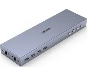 Przełącznik KVM Unitek 4w1 HDMI 2.0 4K / przełącznik KVM / 4 komputery / 1 monitor / koncentrator USB