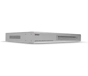 Przełącznik KVM Lindy 16- Port VGA/USB/PS2 Combo / przełącznik KVM / szafa 19 cali / menu OSD / 1920x1200 / metal