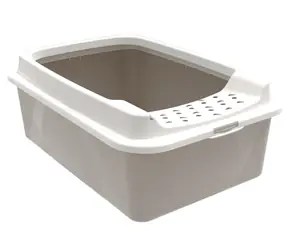 GIMCAT Bea beżowa / Kuweta dla kota / otwarta / z rantem / 57x39x21 cm