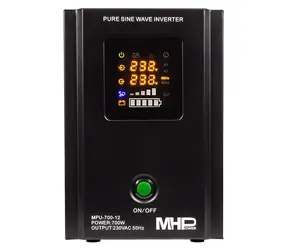 Carspa MHPower MPU-700-12 / Zasilacz awaryjny UPS / 700 W / czysta fala sinusoidalna / 12 V