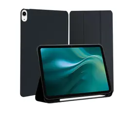 Etui Etteri Flip Case czarne / do Apple iPad Air 4 2020/5 2022 10.9"/6 2024/7 2025 11" / stojak / SMART Sleep-Wake