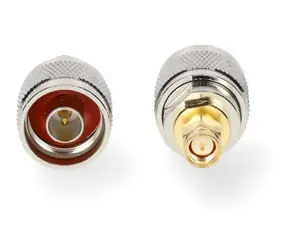 Adapter antenowy Nedis SMA męski - N męski srebrny / Adapter / złocony / 50 Ohm / 2 szt.