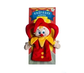 TEDDIES Pacynka Kašpárek z dzwoneczkiem 27 cm / Otwór na rękę / Miękki plusz