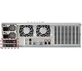 Obudowa SuperMicro na 2 x 2,5" hotswap z tyłu SC836B / Obudowa / Hot-swap / SAS3/SATA3 / w zestawie kabel i płyta montażowa