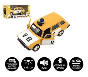 Radiowóz Lada VB Combi metalowo-plastikowy / Radiowóz / pull-back / światło i dźwięk / 11,5 cm / od 3 lat