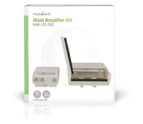 Wzmacniacz masztowy sygnału telewizyjnego Nedis biały / Wzmacniacz / 5-862 MHz / 2 wyjścia / 15-30 dB / Złącze F