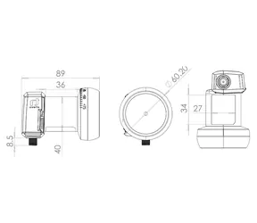Inverto HOME PRO Universal Pojedynczy / LNB / Universal / 1 wyjście