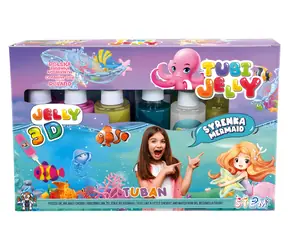 Zestaw kreatywny Tuban Tubi Jelly Syrenka XL / 6 kolorowych żeli / figurki żelowe 3D