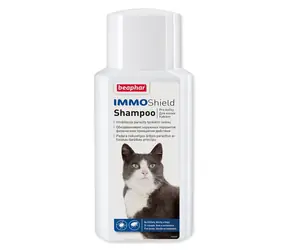 Beaphar Immo Shield 200 ml / Szampon dla kotów / Przeciw pchłom, kleszczom i komarom / Od 12. tygodnia życia