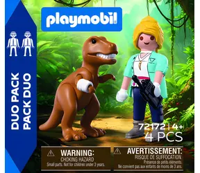 Playmobil DuoPack 72172 T-Rex z naukowcem / Figurki / Zestaw Duo Pack