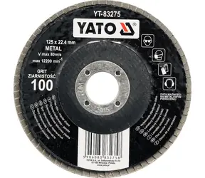 Ściernica listkowa YATO 125x22,4 mm P36 / Ściernica / Do metalu