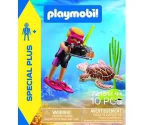 Playmobil Figurka Wakacje na plaży 72151 Nurek z żółwiem / Specjalny PLUS