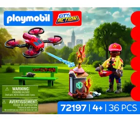 Playmobil Zestaw strażacki 72197 Dron strażacki / Akcja miejska