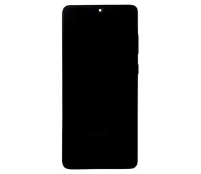 Zamienny wyświetlacz LCD + panel dotykowy + przednia obudowa do Samsung Galaxy S20+ (G986/G985) czarny