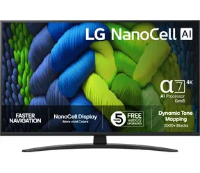 43" LG 43NANO82A6B / Telewizor / NanoCell