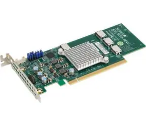SuperMicro AOC-SLG3-4E4T / Kontroler / 4X NVMe Oculink SFF-8611 / PCIe x16 Gen3 / Niski profil