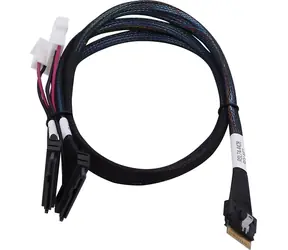 Kabel Adaptec SlimSAS SFF-8654 8i - 2x U.2 SFF-8639 / kabel SAS / wewnętrzny / 0,8 m / trójmodowy SAS, SATA, NVMe