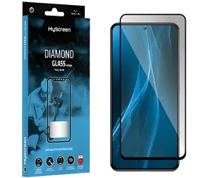 Szkło MyScreen DIAMOND GLASS edge Full Glue Moto G14/G54 5G/G34 czarne / Szkło hartowane ochronne / klejenie na całej powierzchni wyświetlacza / 9H