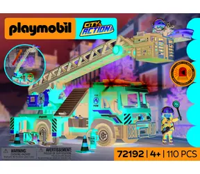 Playmobil Strażacy 72192 Wóz strażacki z rozkładaną platformą / Zestaw konstrukcyjny