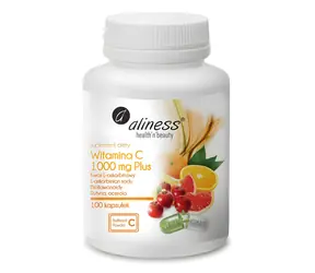 Aliness Witamina C 1000 mg PLUS / Suplement diety / 100 kapsułek