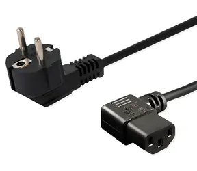 Savio CL-116 czarny / Kabel zasilający / IEC C13 / 1,8 m / złącze kątowe