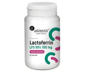 Aliness Lactoferrin LFS 95% 100 mg / Suplement diety / 60 kapsułek