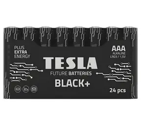 TESLA BLACK+ AAA 24 szt. / Bateria alkaliczna / LR03 / mikro ołówek / folia
