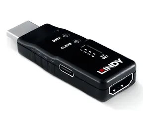 Lindy HDMI EDID Feeder 8K60 czarny / emulator EDID / rozdzielczość 8K60Hz / USB-C / 2 lata gwarancji