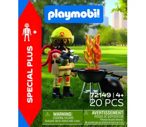 Playmobil Figurka strażaka 72149 Strażak przy grillu / Specjalny PLUS