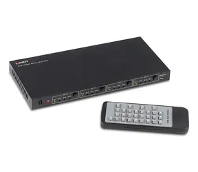 Lindy HDMI 4x4 Matrix czarny / Przełącznik wideo / 4K UHD / 4 wejścia / 4 wyjścia / Pilot IR