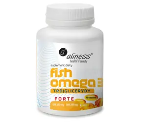 Aliness Fish Omega 3 Forte / Suplement diety / 500 mg EPA / 250 mg DHA / 60 kapsułek