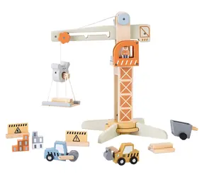 Drewniany dźwig z akcesoriami 2KIDS TOYS / Dźwig / od 3 lat