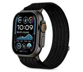 Tech-Protect Nylon Sport 44/45/46/49 mm czarny / Pasek / Apple Watch / nylonowy sportowy