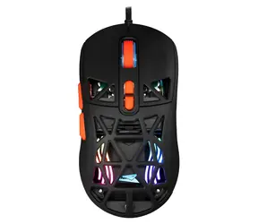 Baracuda Seal czarna / Mysz gamingowa / Czujnik optyczny / 12800 DPI / RGB / 7 przycisków / USB