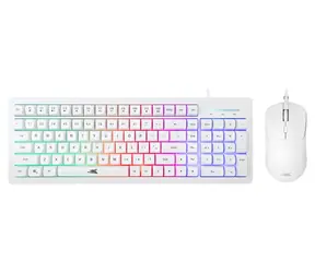 Baracuda ORCA biała / Zestaw klawiatura i mysz / Przewodowa / Membranowa / Podświetlenie RGB / 7200 DPI