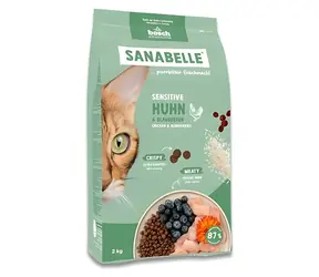 BOSCH Sanabelle Sensitive Chicken 2 kg / Granulat dla kotów / dla dorosłych kotów o wrażliwym układzie pokarmowym