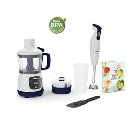 TEFAL HB55W Yummy Gourmet biały / Blender kuchenny / 600 W / Ekran dotykowy / Sterowanie obrotowe