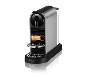 DeLonghi EN220.T Citiz Platinum Titanium / Ekspres do kawy na kapsułki / nespresso / 1260 W / cappuccino