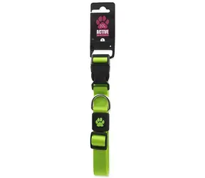Obroża dla psa ACTIVE DOG Premium L limonkowa / Nylon / 2,5 x 45-68 cm
