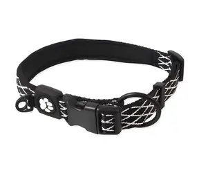 Active Dog Mystic M czarny / Obroża dla psa / Nylon / 44-55 cm / szerokość 2 cm