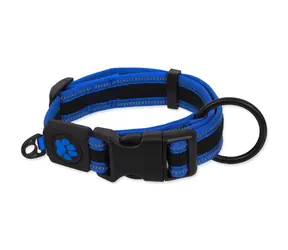 ACTIVE DOG Collar Fluffy M niebieski 2,5x33-48 cm / Obroża nylonowa dla psa / Elementy odblaskowe